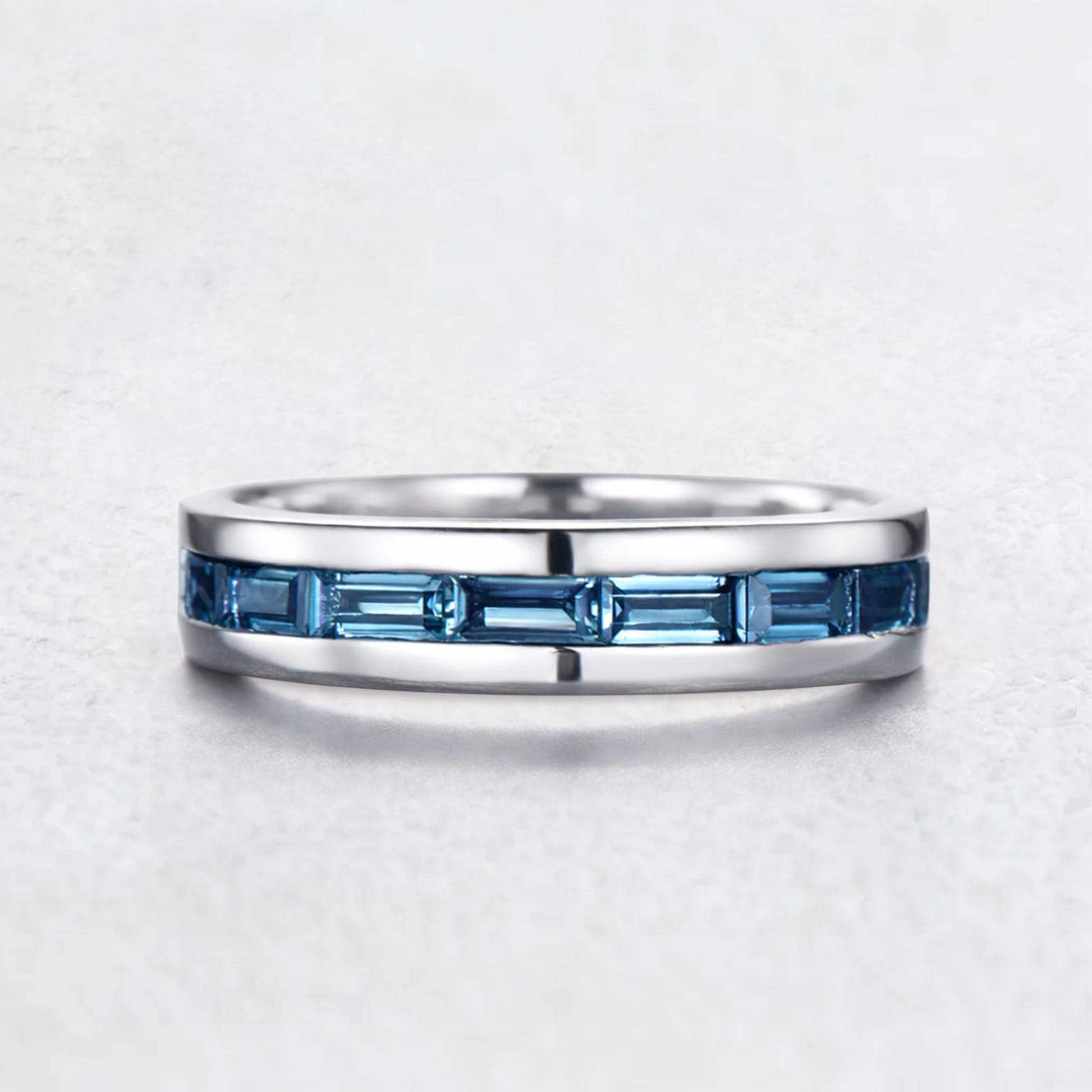 The Vintage Spectrum | Half-Eternity Baguette Alexandrite Band