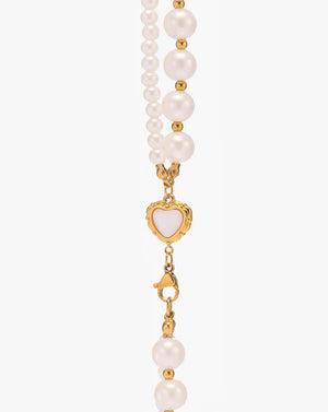 Designer Double Pearl Necklace for Elegant Layering