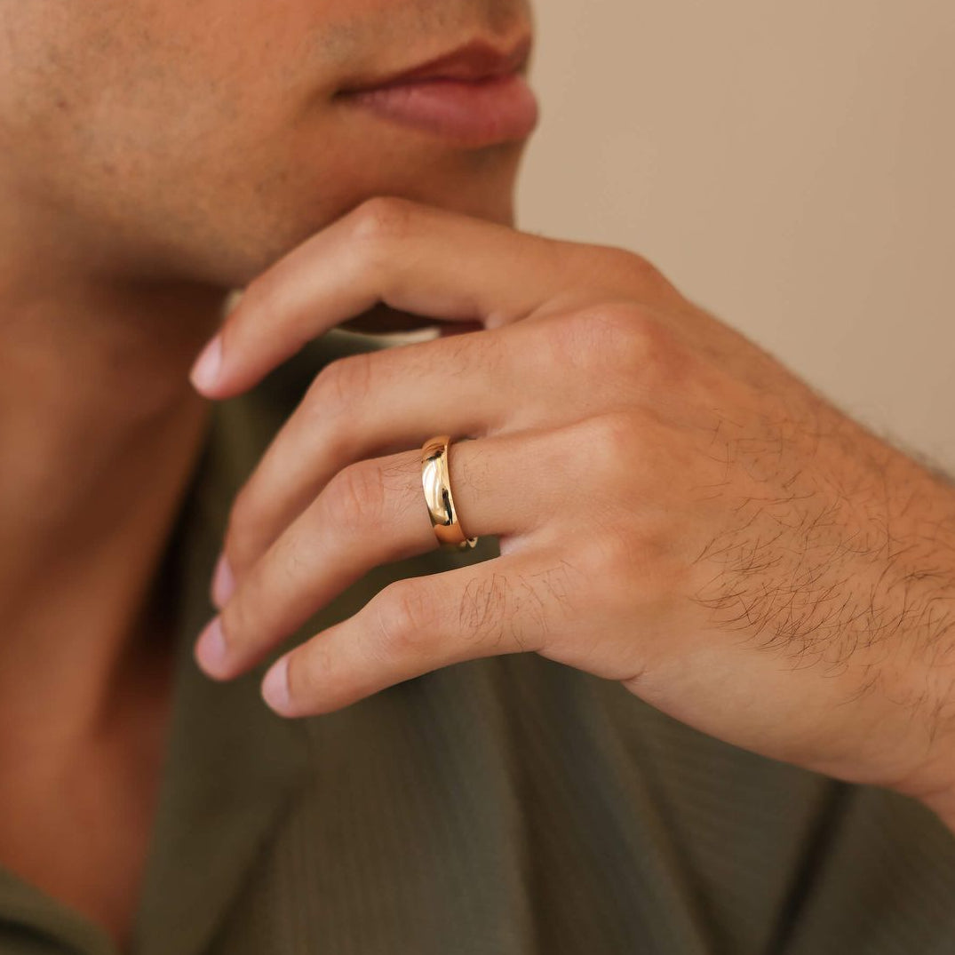 Mirror Arc | 5MM Classic Polished Gold Band