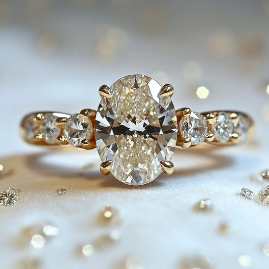 The Rosalina 1CT Oval Cut Moissanite Eternity Ring