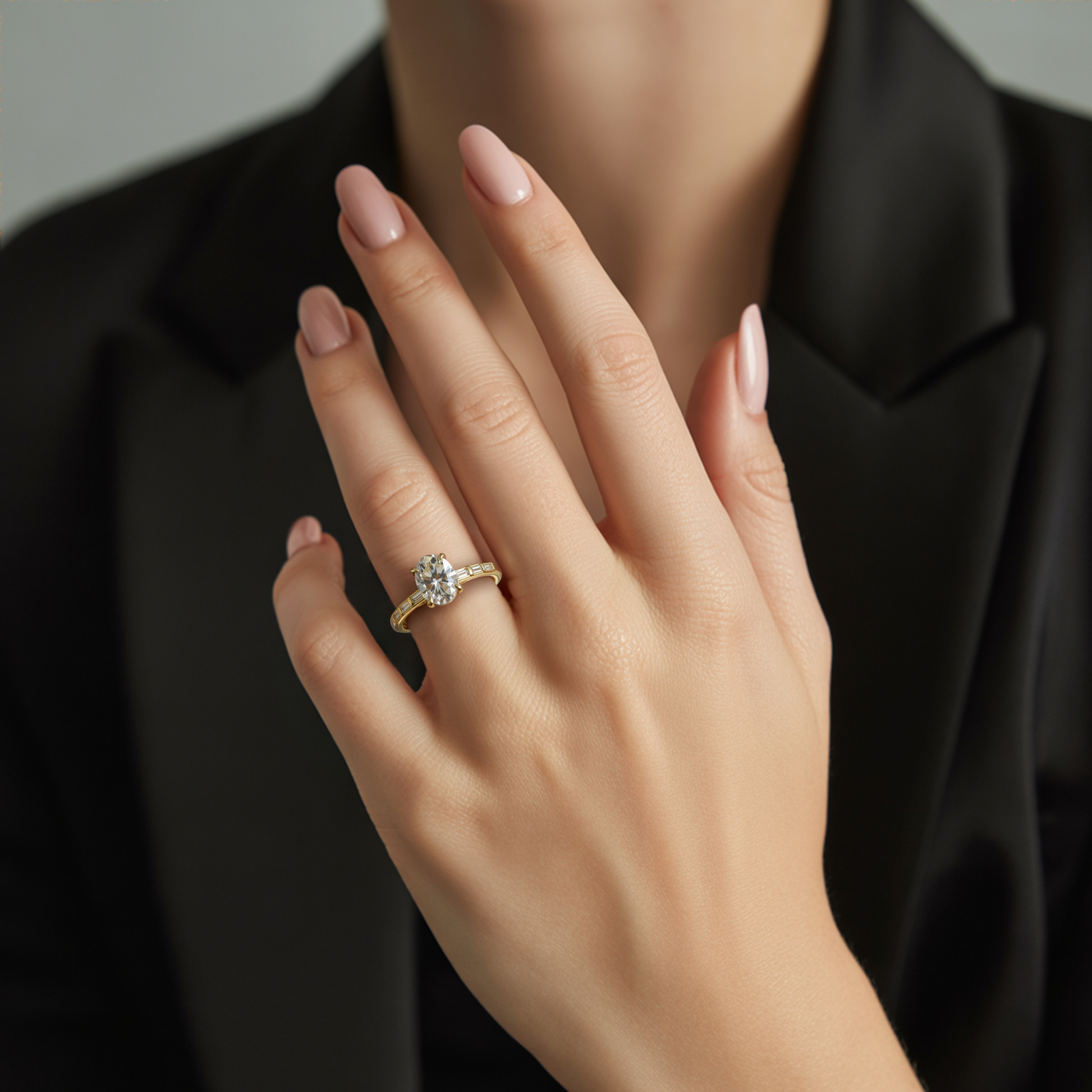 The Lumiera 2CT Oval Cut Moissanite Ring