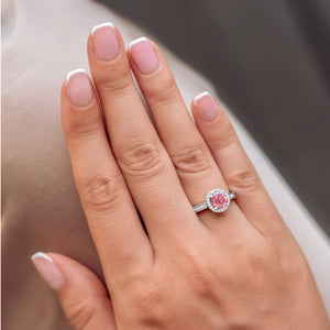 Venus 1CT  Round-Cut Pink Gemstone Ring