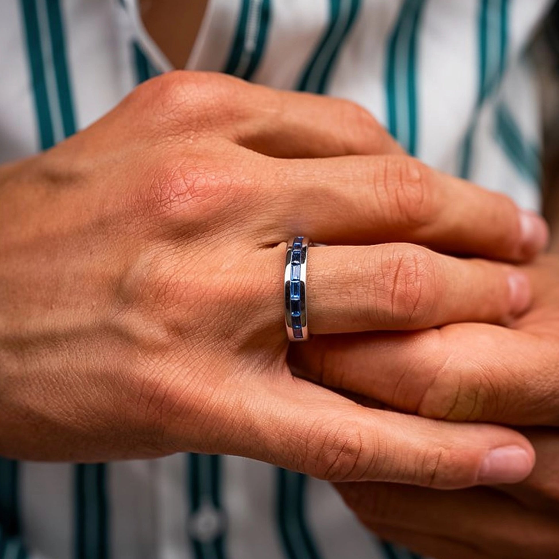 The Vintage Spectrum | Half-Eternity Baguette Alexandrite Band