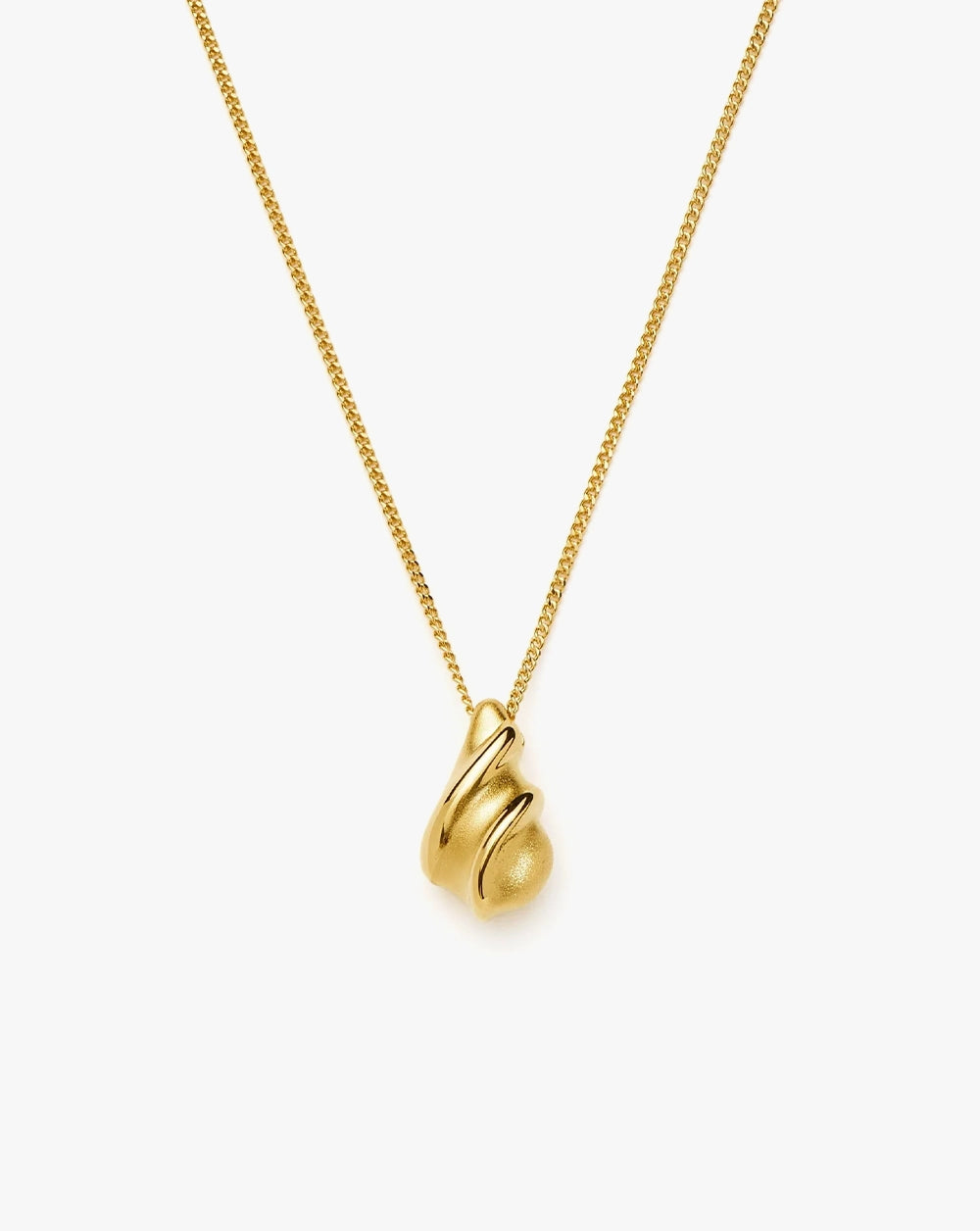 18K Gold Vermeil Savi Ridge Droplet Pendant Necklace