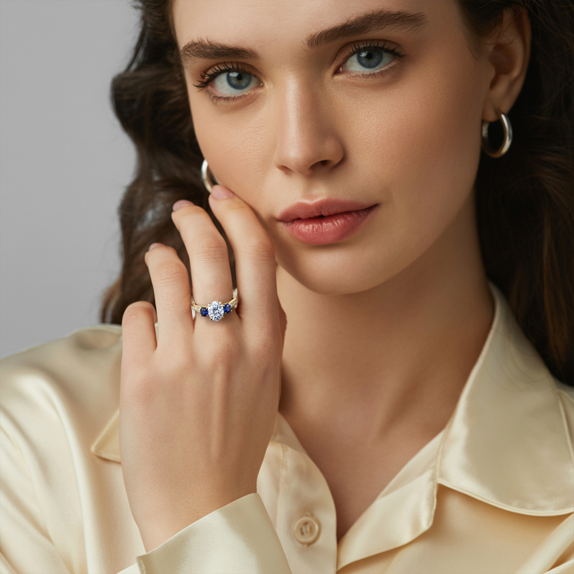 The Adrianna 2CT Oval Cut Moissanite Ring