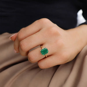 Celia's Luster | 3CT Velvet Emerald Ring