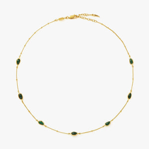 18K Gold Vermeil Magma Gemstone Charm Choker
