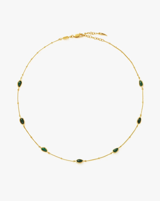 18K Gold Vermeil Magma Gemstone Charm Choker