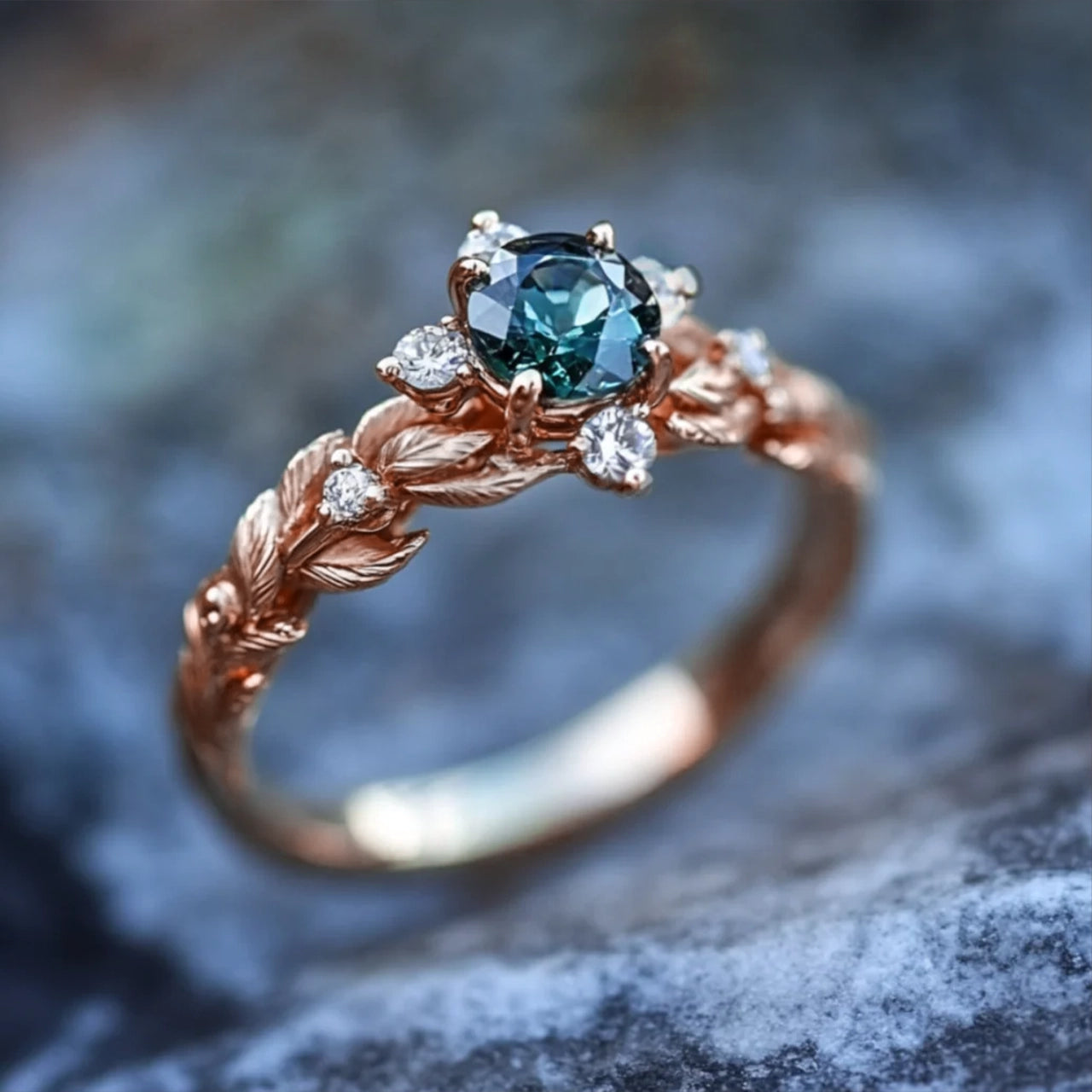 Twilight Garden | Starry Blue Sapphire Engagement Ring