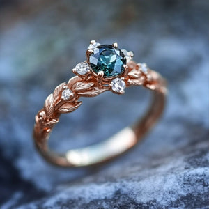 Twilight Garden | Starry Blue Sapphire Engagement Ring