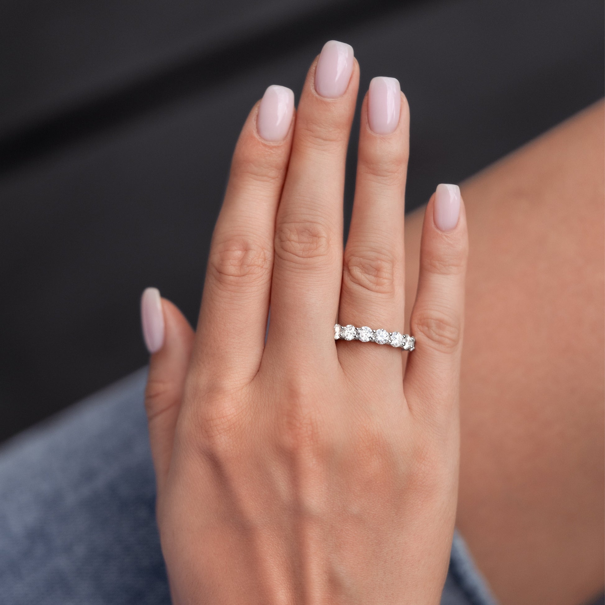 The Opulence 0.3 CT Round Cut  Full-eternity Band Ring