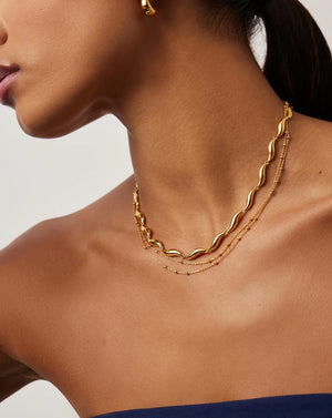 18K Gold Vermeil Savi Signature Link Chain Necklace