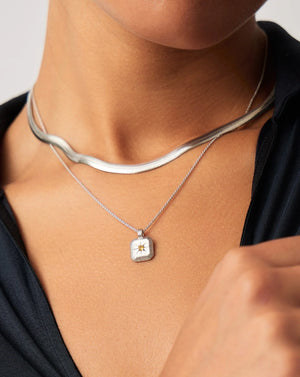 November Birthstone Pendant Necklace | Sterling Silver/Citrine