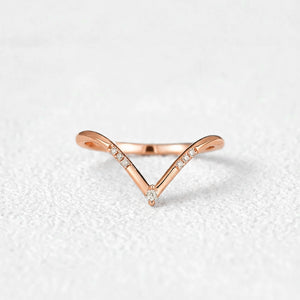 Round Cut Moissanite Half Eternity Curved Wedding Band in Gold