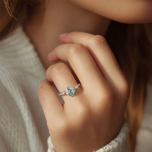 Flora’s Eternal | Oval Moss Agate Infinity Engagement Ring