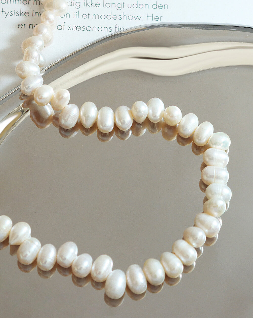 Antique Style Pearl Necklace with Baroque French Charm