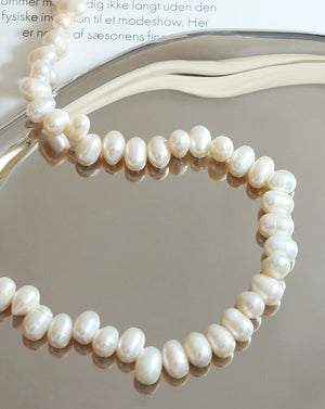 Antique Style Pearl Necklace with Baroque French Charm