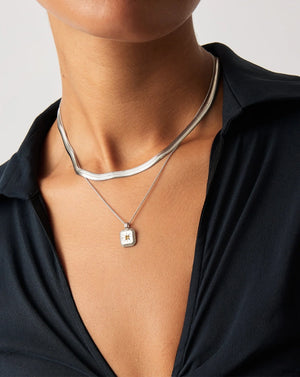 November Birthstone Pendant Necklace | Sterling Silver/Citrine