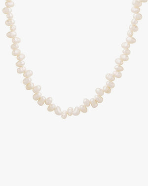 Antique Style Pearl Necklace with Baroque French Charm