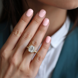 The Natalia Light 2CT Emerald Cut Moissanite Ring