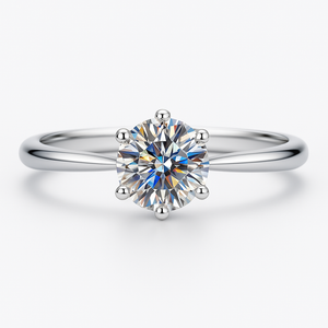 0.3CT Round Cut Moissanite Ring