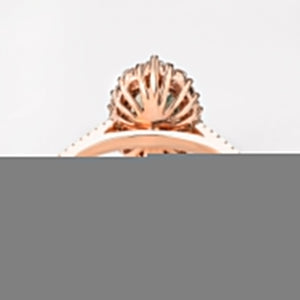 Oval Cut Halo Moss Agate Engagement Ring