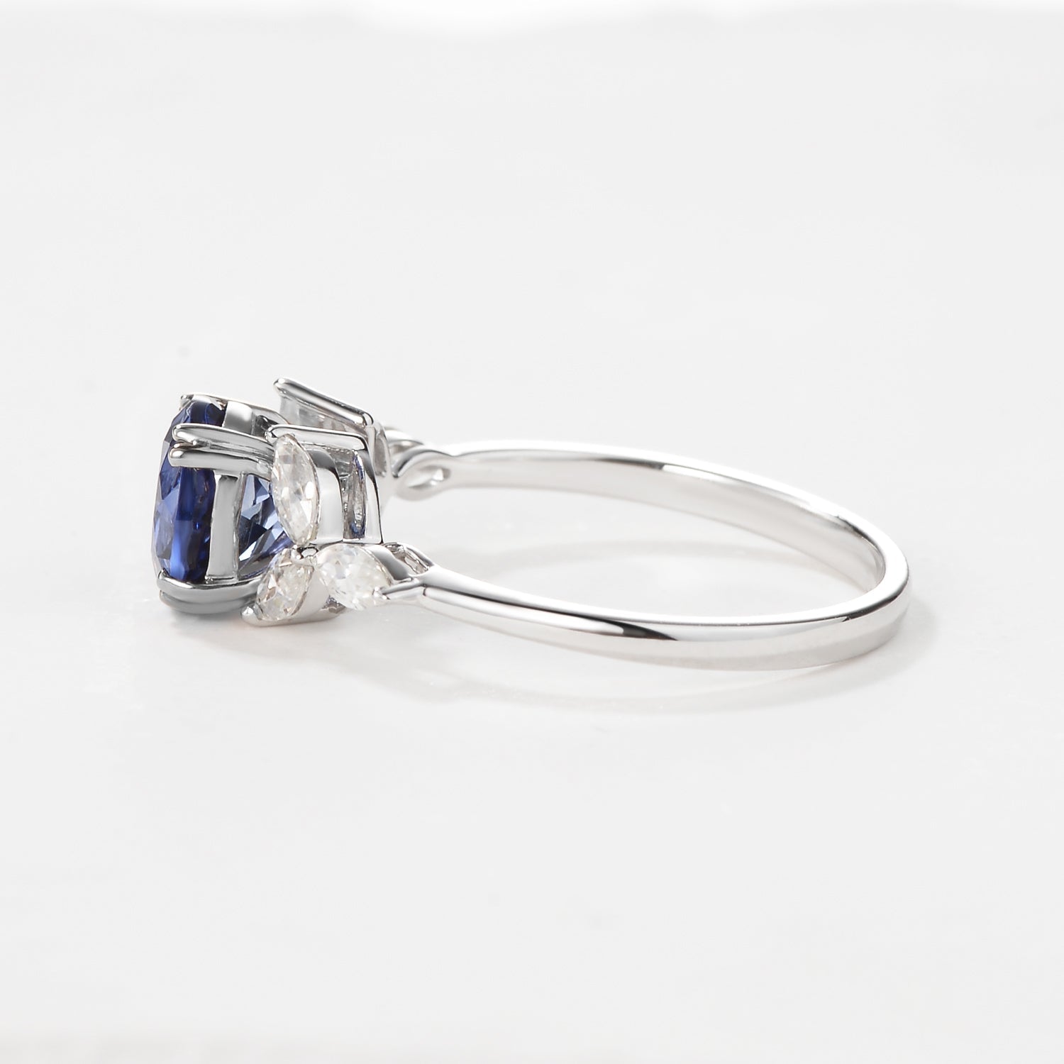 Round Cut Inspired Moss Agate Engagement Ring