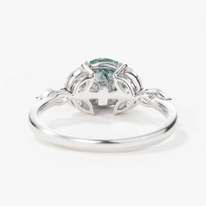 Round Cut Inspired Moss Agate Engagement Ring