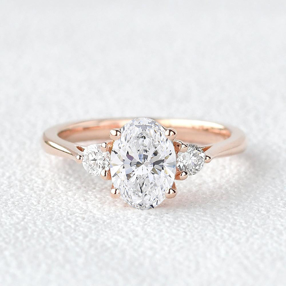 Classic Oval Three Stone Lab-Grown Diamond Ring
