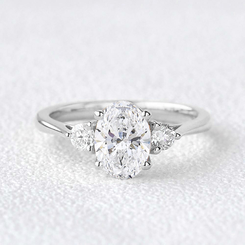 Classic Oval Three Stone Lab-Grown Diamond Ring