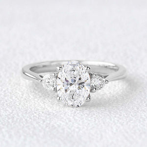 Classic Oval Three Stone Lab-Grown Diamond Ring