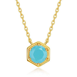 Amethyst Hexagon Crystal Pendant Necklace - Stellaradorn