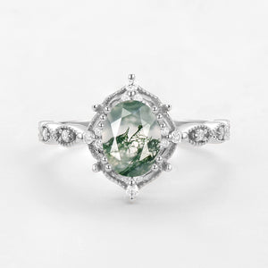 Charlotte 1.5ct Lab Opal Signature Vintage Engagement Ring