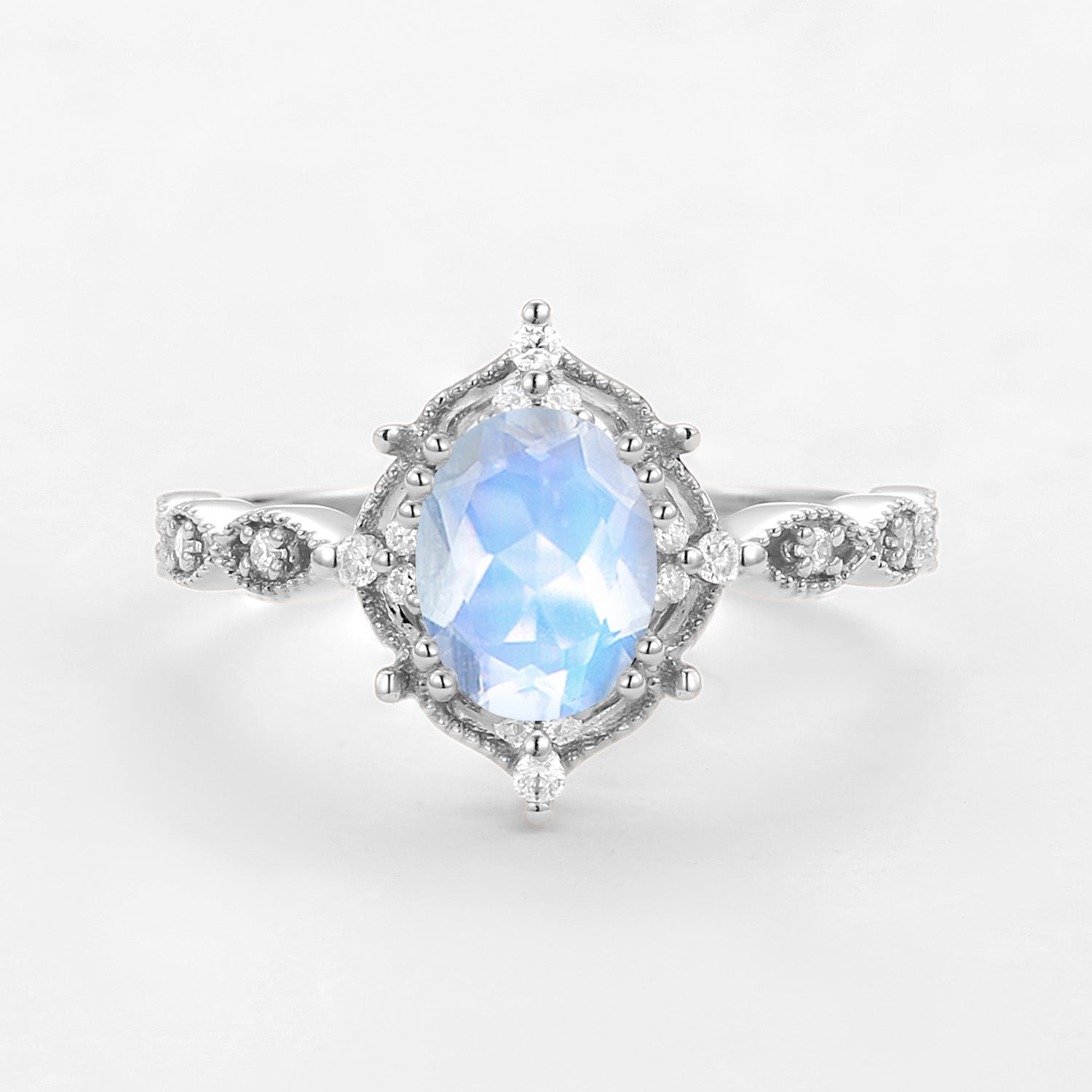 Charlotte 1.5ct Lab Opal Signature Vintage Engagement Ring