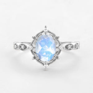 Charlotte 1.5ct Lab Opal Signature Vintage Engagement Ring