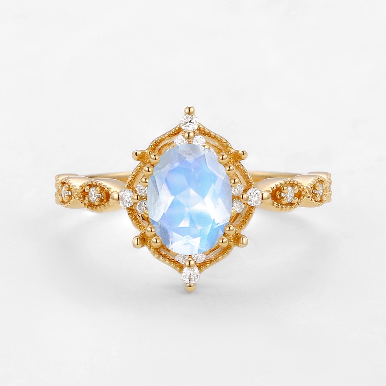 Charlotte 1.5ct Lab Opal Signature Vintage Engagement Ring