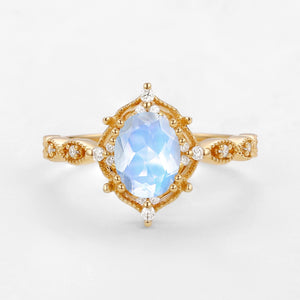 Charlotte 1.5ct Lab Opal Signature Vintage Engagement Ring