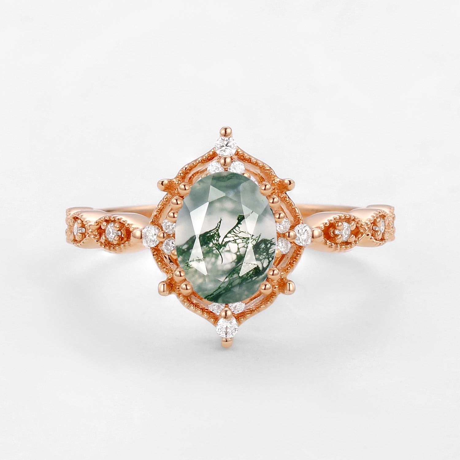 Charlotte 1.5ct Lab Opal Signature Vintage Engagement Ring