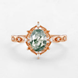 Charlotte 1.5ct Lab Opal Signature Vintage Engagement Ring