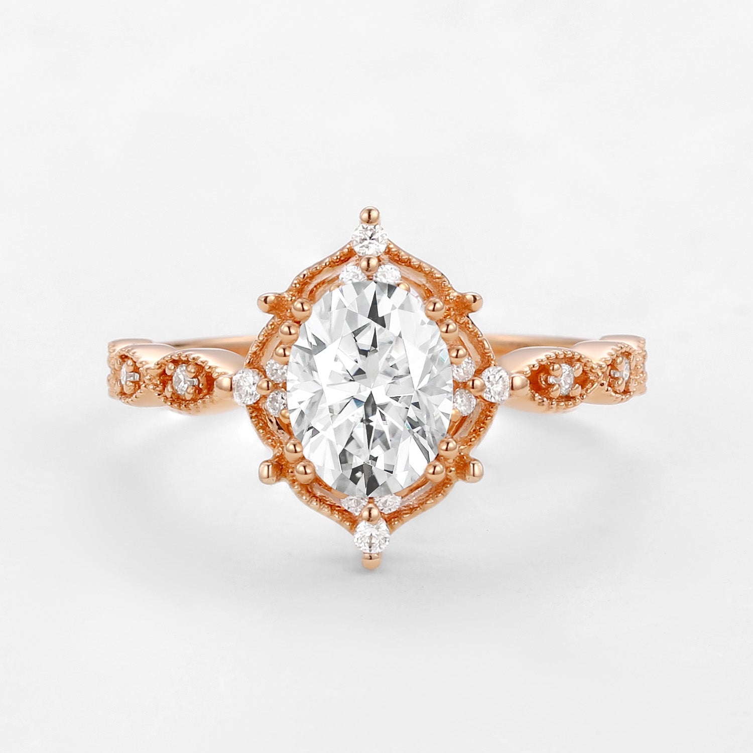 Charlotte 1.5ct Lab Opal Signature Vintage Engagement Ring