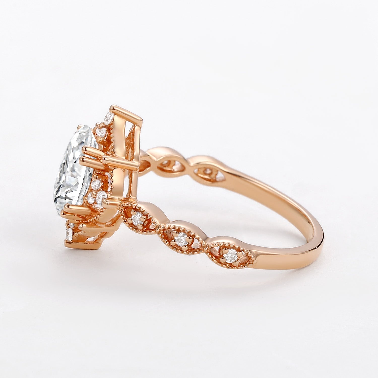 Charlotte 1.5ct Lab Opal Signature Vintage Engagement Ring