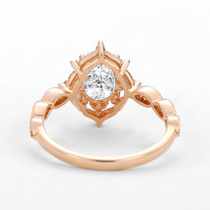 Charlotte 1.5ct Lab Opal Signature Vintage Engagement Ring