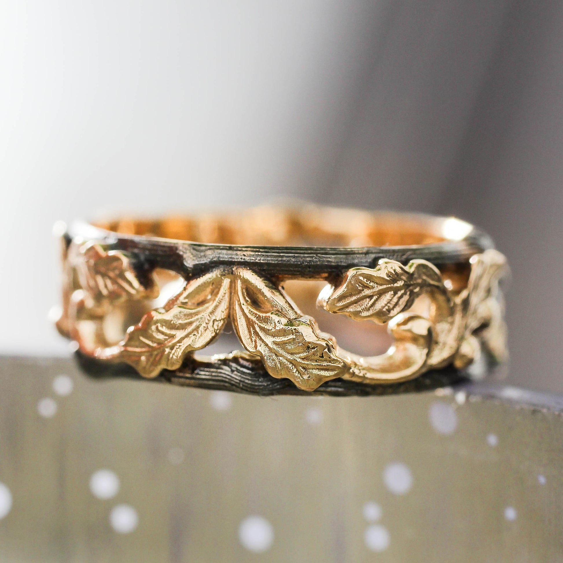 The Oak Promise: Hand-Engraved Wedding Bands