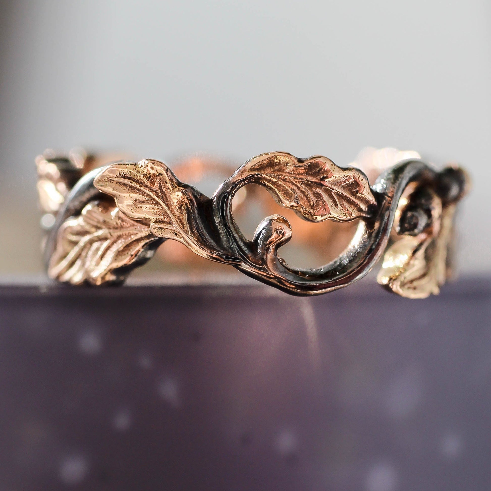 The Oak Promise: Hand-Engraved Wedding Bands