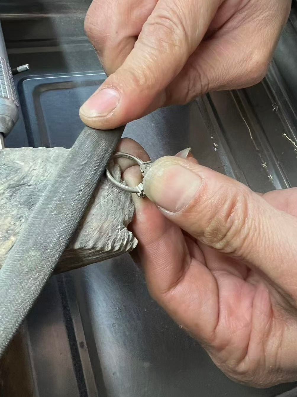 Blue-eyed Grass, 14k Gold Natural Blue Sapphire ring, Sapphire Engagement Ring