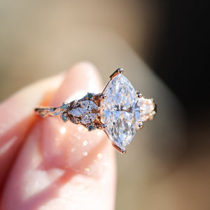 The Enchanted Garden Vine Ring With A Marquise-Cut Diamond