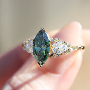 The Enchanted Garden Vine Ring With A Marquise-Cut Diamond
