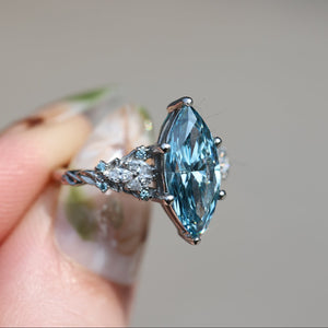 The Enchanted Garden Vine Ring With A Marquise-Cut Diamond