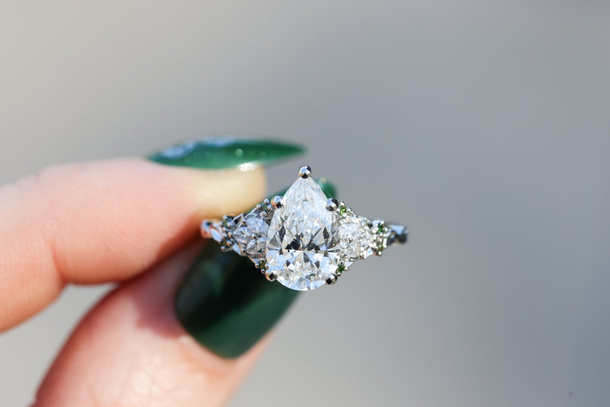The Enchanted Garden Vine Ring With A Marquise-Cut Diamond