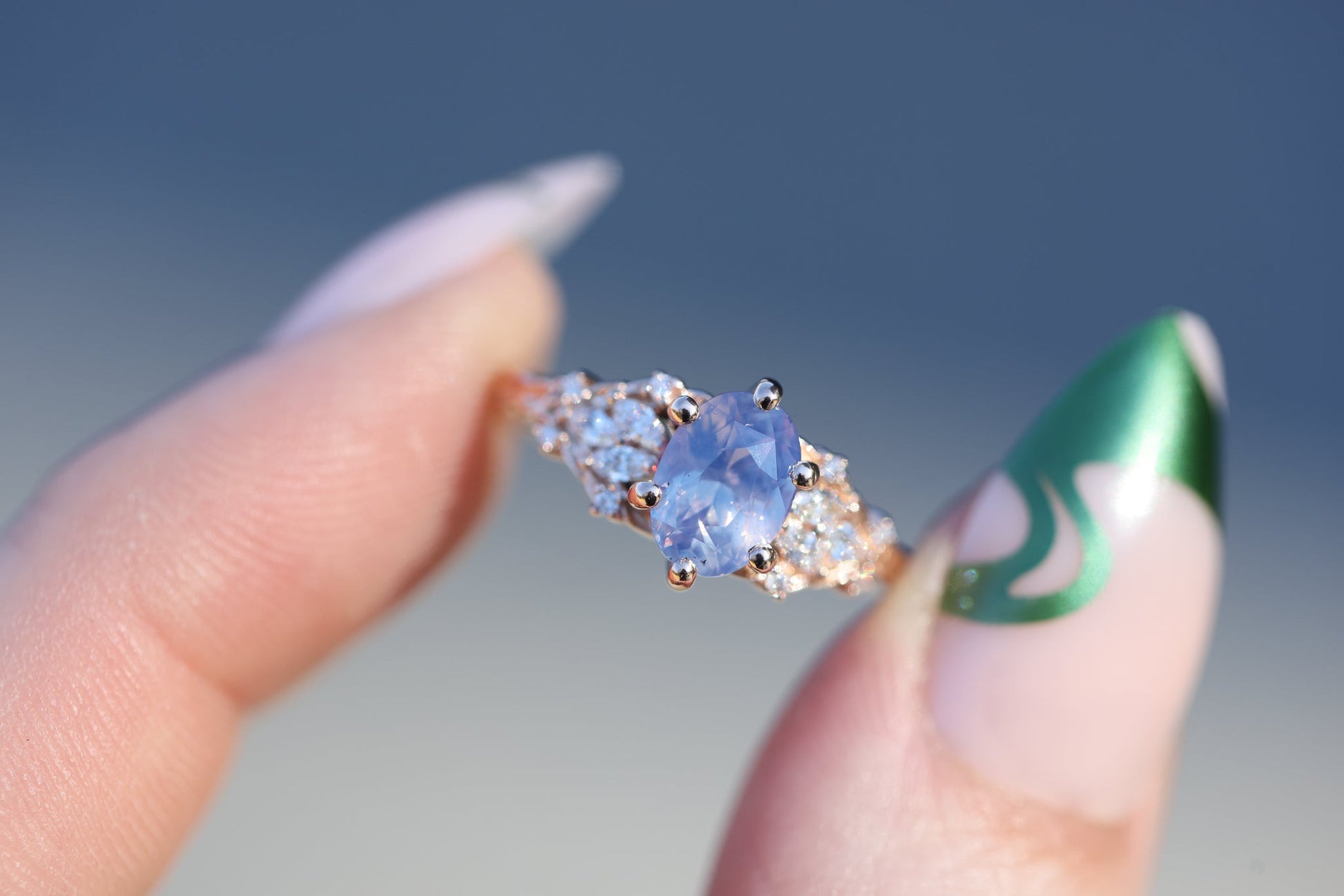 The Enchanted Garden Vine Ring With A Marquise-Cut Diamond